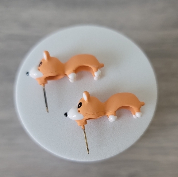 Corgi Ear Hugger Earrings - Picture 2 of 5